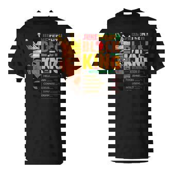 Junenth Black King Nutrition Facts Pride African Mens T-Shirt - Thegiftio UK