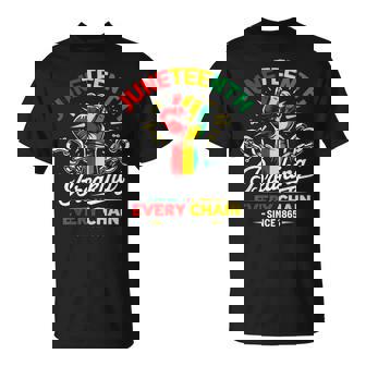 Junenth Breaking Every Chain Black Freedom 1865 Women T-Shirt - Thegiftio UK