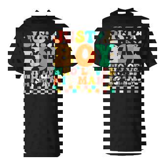 Just A Boy Who Loves His Mama For Boys T-Shirt - Thegiftio UK
