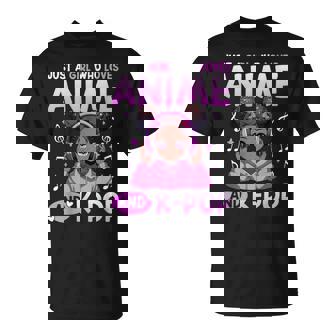 Just A Girl Who Loves Anime And K-Pop African American Afro T-Shirt - Thegiftio
