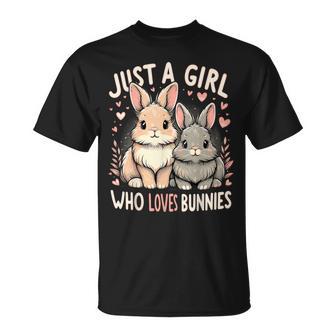 Just A Girl Who Loves Bunnies Rabbit T-Shirt - Thegiftio UK