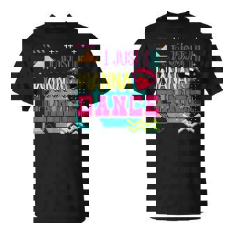 I Just Wanna Dance Lovers ファニーダンシングファン レトロダンサー Tシャツ - Kawaiitshirt