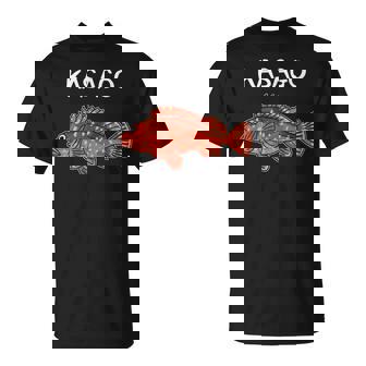 Kasago カサゴ 魚好き 願掛け 釣り好き 海釣り 趣味 おもしろ 寿司ネタ 趣味釣り 船釣り 釣り Tシャツ - Kawaiitshirt