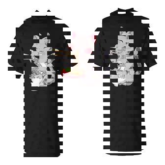 Kawaii Ramen Cat Neko Cute Anime Noodle Lover Tシャツ - Kawaiitshirt