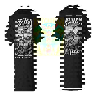 Ketchikan Alaska Gráfico De Tótem Indio Nativo Americano Camiseta unisex - Regaloses