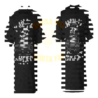 Kinda Fit Sorta Fat Gym Panda Weightlifting Workout T-Shirt - Monsterry