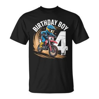 Kinder 4 Jahre Alt Junge Fahrrad Reiten Motocross 4 Geburtstag T-Shirt - Geschenkecke