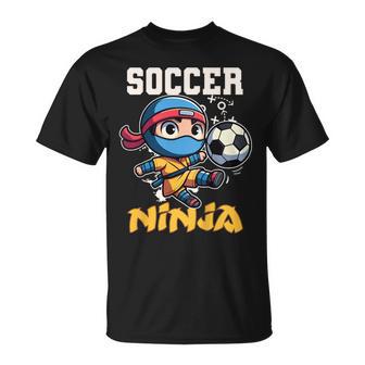 Kinder Fußball-Ninja-Lustiges Fußballspieler-Trainingsspiel T-Shirt - Geschenkecke