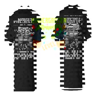 Kindergarten Level Begins First Day Of Kindergarten Gaming T-Shirt - Monsterry