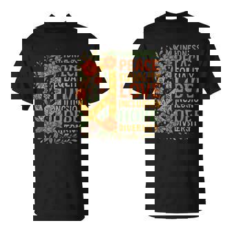 Kindness Peace Equality Love Inclusion Hope Diversity Social T-Shirt - Thegiftio UK