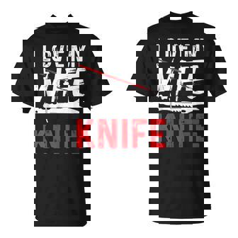 メンズ Knife Collector I Love My Wife ナイフ Tシャツ - Kawaiitshirt