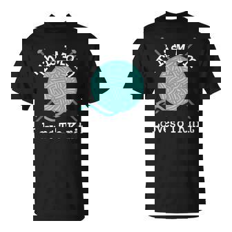 Knitting This Mom Loves To Knit T-Shirt - Monsterry