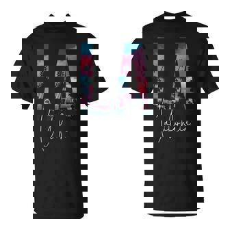 La California Los Angeles Palmenenice Beachkyline T-Shirt - Geschenkecke