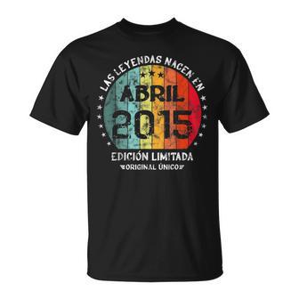 Las Leyendas Nacen En Abril 2015 Edición Limitada Retro Camiseta unisex - Regaloses