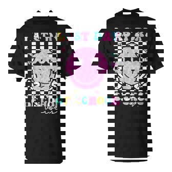 Last Day Of School Vibes Teacher Student Groovy Graduation T-Shirt | Mazezy