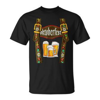 Lederhosenuspenders Oktoberfest Bávaro Munich Cerveza Hombre Camiseta unisex - Regaloses