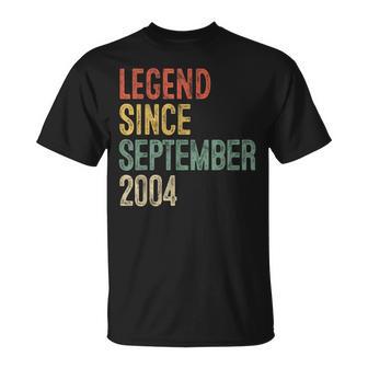 Legend 2004 21St Birthday For 21 Year Old T-Shirt - Monsterry UK