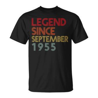 Legend September 1955 70Th Birthday 70 Year Old Women T-Shirt - Monsterry UK