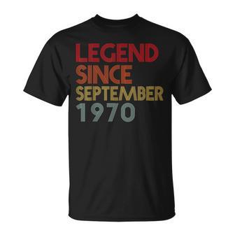 Legend September 1970 55Th Birthday 55 Year Old Women T-Shirt - Monsterry UK