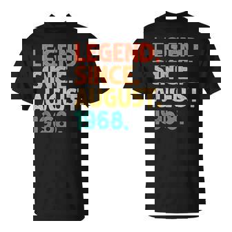 Legendince August 1968 Birthdayintage 1968 Tシャツ - Kawaiitshirt