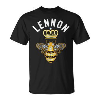 Lennon Name Lennon 誕生日プレゼント 女王冠 蜂 レノン Tシャツ - Kawaiitshirt
