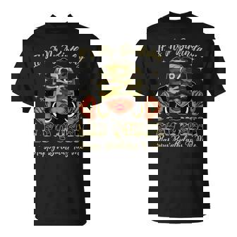 Leo Queen Black Woman With Cap Camo It's My Birthday T-Shirt | Mazezy