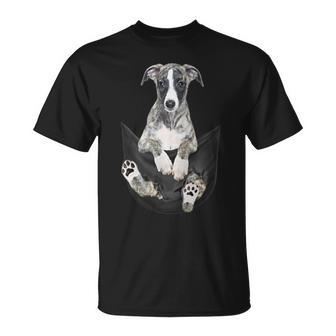 Les Amoureux Des Chiens Cadeau Un Whippet Dans Leur Poche T-Shirt - Cadeauxyz