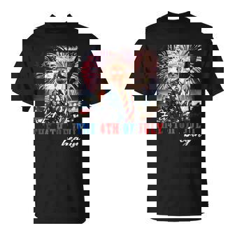 Let The 4Th Of July Begin Independence Day Trump Usa Flag T-Shirt | Mazezy