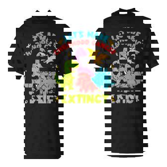 Let's Make Childhood Cancer Extinct Dinosaurs Wear Gold T-Shirt - Monsterry