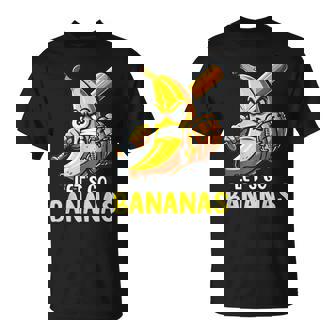 Let's Go Bananas Fruit Lover & Banana Baseball T-Shirt - Monsterry