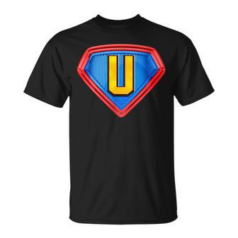 Lettre U Avec Monogramme Lettre U T-Shirt - Cadeauxyz