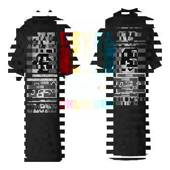 Level 45 Jeu Débloqué 45 Ans Gamer 45E Anniversaire T-Shirt - Cadeauxyz