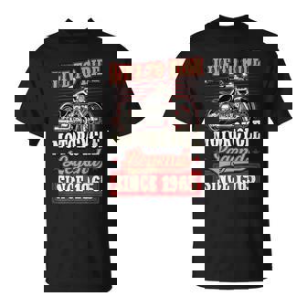 Leyenda De La Moto Live To Ride Desde 1965 Cumpleaños De Moteros Camiseta unisex - Regaloses