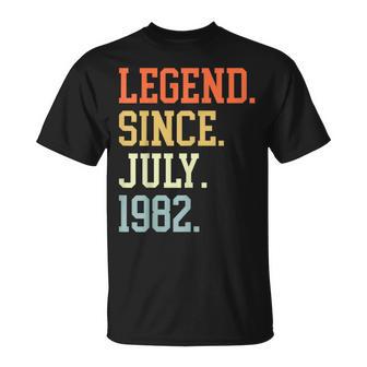 Leyenda Desde Julio De 1982 Para Hombres Es Julio De 1982 Camiseta unisex - Regaloses
