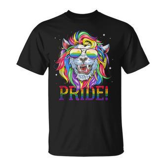 Lgbt Gay Pride Regenbogen Flagge Rainbow Löwe Lgbtq T-Shirt - Geschenkecke