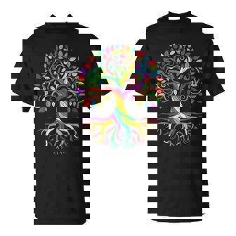 Lgbt Tree Of Pride Colorful Lgbtq Rainbow Roots And Branches T-Shirt - Thegiftio