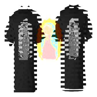 Lindairgen De Guadalupe Para Niños Es Nuestraeñora Guadalupe Cuello Camiseta unisex - Regaloses