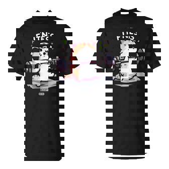 Lindo Gato Fitness Entrenamiento Es Divertido Gimnasio Entrenamiento Camiseta unisex - Regaloses