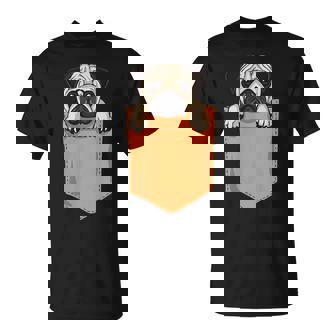 Lindo Perro De Perro Kawaii En El Bolsillo Para Amantes De Los Perros Camiseta unisex - Regaloses