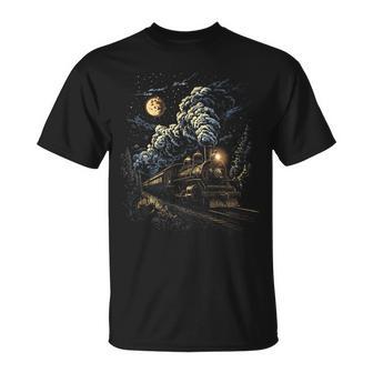 Lindo Tren De Arte Para Los Hombres Jóvenes Tren Camiseta unisex - Regaloses