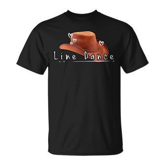 Line Dance Tänzer Cowboy Hut Westerntiefel Line Dance Tanz T-Shirt - Geschenkecke