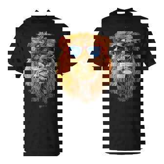 Lion Wearing Sunglasses Africa Graphic T-Shirt - Thegiftio