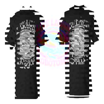 Live Laugh Lobotomy Dolphin Groovy T-Shirt - Monsterry
