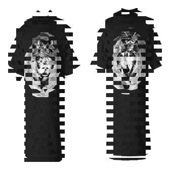 Lobo Motivo Luna Llena Lobos In Mangas Camiseta unisex - Regaloses