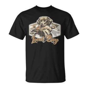 Local Boy Hunting Dog Camo Southern Country Pride Vintage T-Shirt - Thegiftio UK
