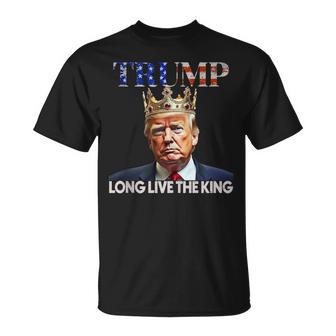 Long Live The King Vintage Retro Trump Portrait 4Th Of July T-Shirt - Thegiftio