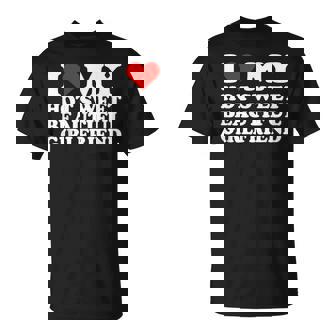 I Love My Beautiful Girlfriend Gf I Heart My Beautiful Gf T-Shirt - Monsterry