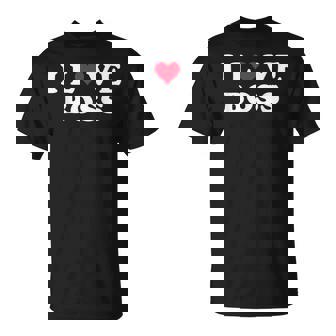 I Love Boss マッチング ガールフレンド&ボーイフレンド ボス名 Tシャツ - Kawaiitshirt