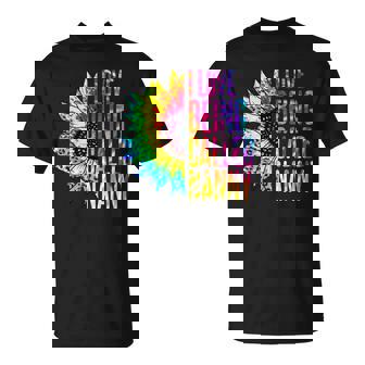 I Love Being Called Nanny Sunflower Tie Dye Mother's Day T-Shirt - Thegiftio