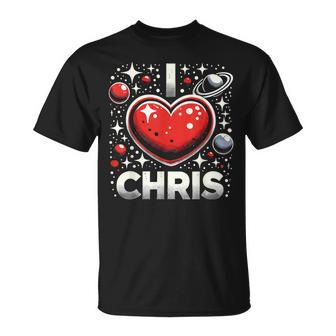 I Love Chris Red Heart I Heart Chris T-Shirt - Thegiftio UK